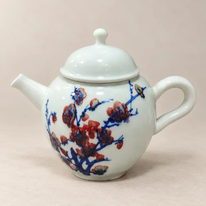 Plum Blossom · Blue-and-white & Underglaze-red Teapot