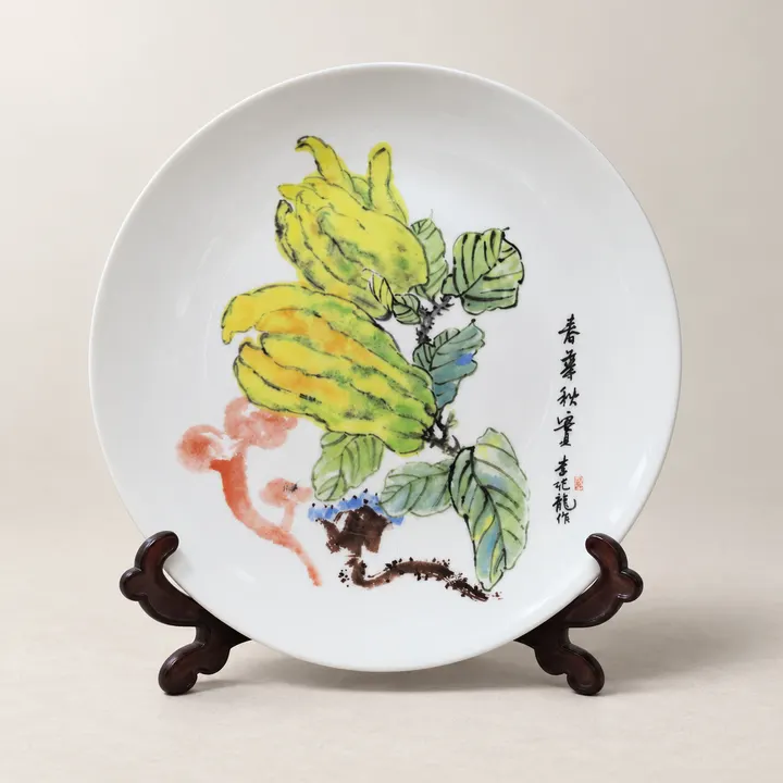 Li Jilong · Foshou Painting-inspired Display Plate
