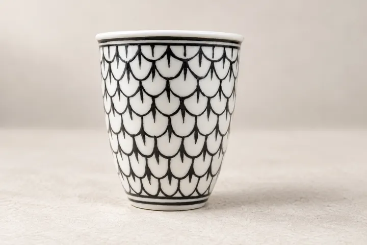 Cream-glazed Wood-fired Tea Cup