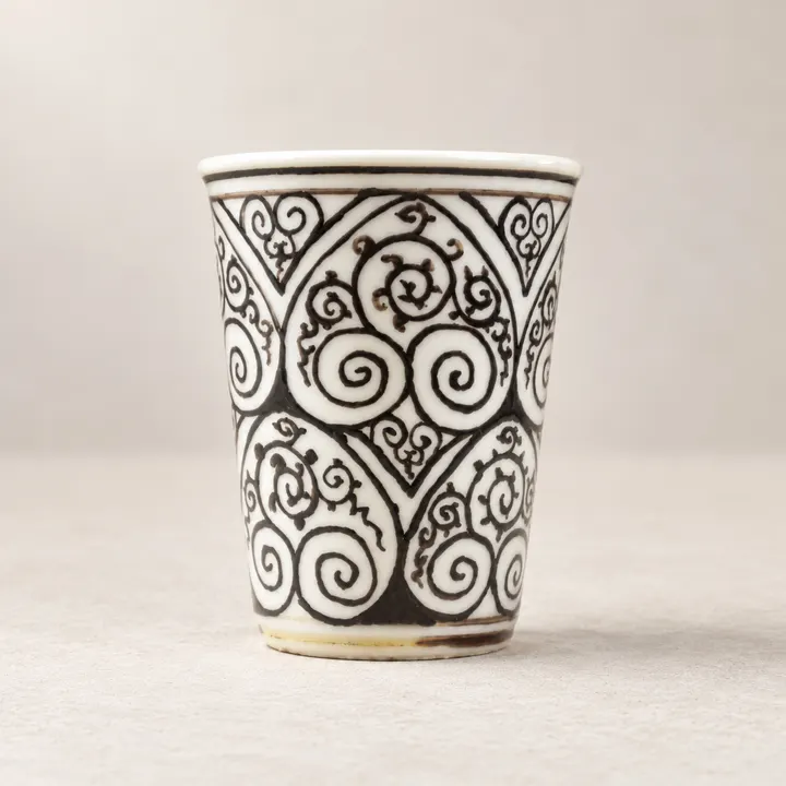 Cream-glazed Wood-fired Tea Cup