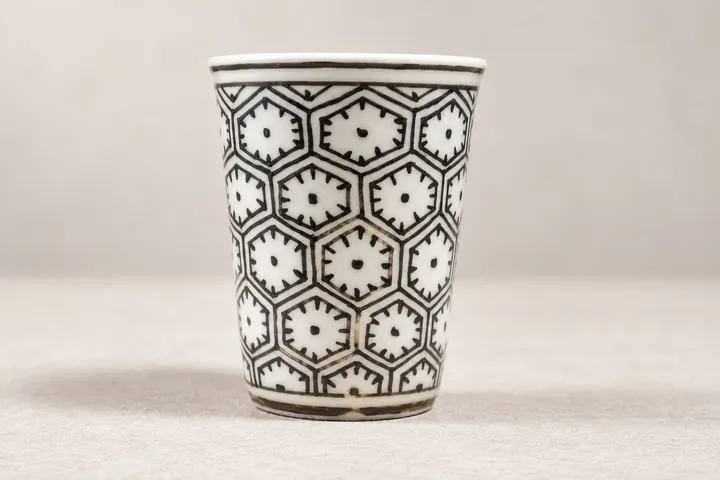 Cream-glazed Wood-fired Tea Cup